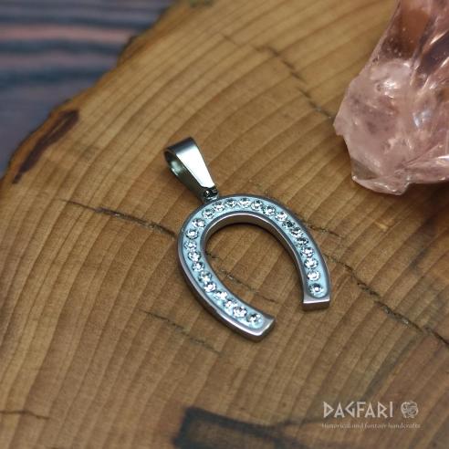 PODKOVA - dárek PRO ŠTĚSTÍ - amulet s čirými zirkony
