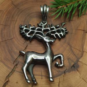 BIG STAG - Pendant in surgical steel for bold women