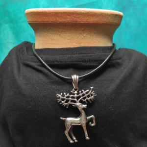 BIG STAG - Pendant in surgical steel for bold women 2