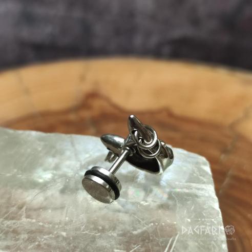 Earrings BALGO - Sphynx cat with blue eyes and piercing