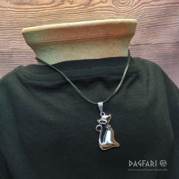 KATZE - glänzendes Amulett für Katzenliebhaber