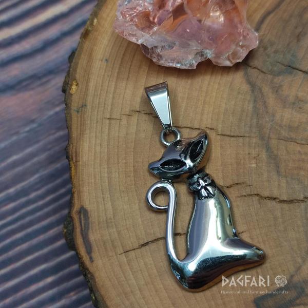 KATZE - glänzendes Amulett für Katzenliebhaber