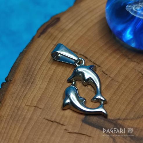 TWO DOLPHINS pendant - friendship and happiness