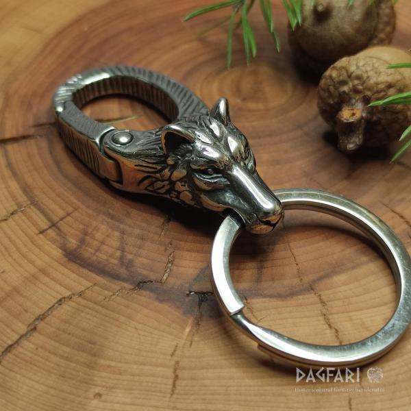 Stah Schnalle KARABINER Wolf Schlüsselanhänger - Schlüsselhalter und -aufbewahrung