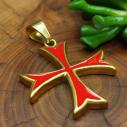 MALTÉZSKÝ RYTÍŘ - kříž zlato-rudý osmicípý