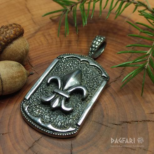 Anhänger LILIE fleur-de-lis - Symbol der Hoffnung und Zukunft, Hundemarke