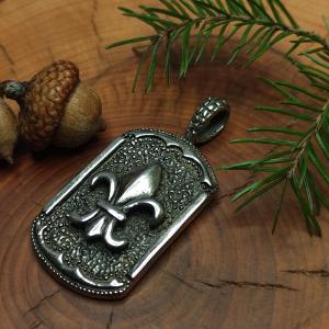 Anhänger LILIE fleur-de-lis - Symbol der Hoffnung und Zukunft, Hundemarke