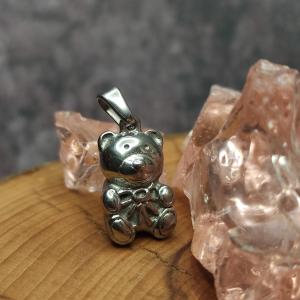 Anhänger LOVE BEAR - kleiner molliger Liebes Bär mit Schleife