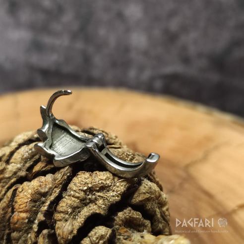 DRACHENFLÜGEL Ohrringe - Verschlussring, Fledermaus, Drachenmotiv