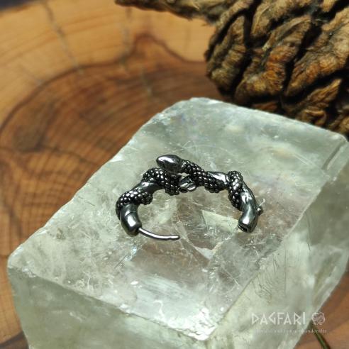 SCHLANGENohrringe - Ringe aus Edelstahl mit eingewickelter Schlange