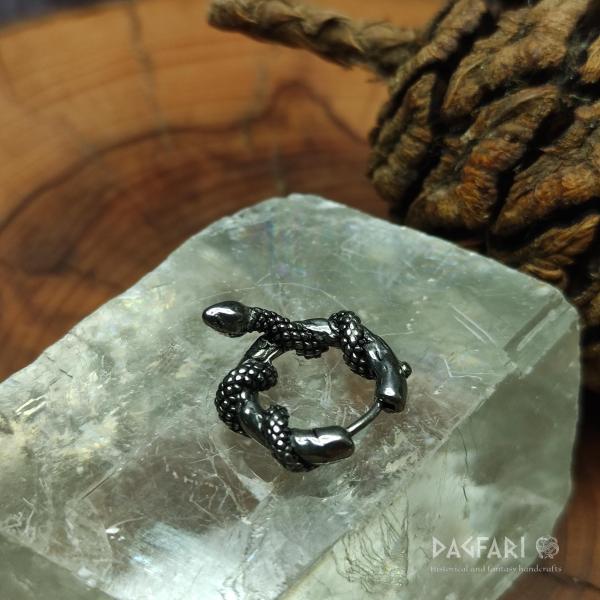 SCHLANGENohrringe - Ringe aus Edelstahl mit eingewickelter Schlange