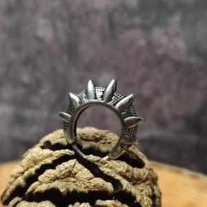 SHARP RAYS - steel earrings with rough tips