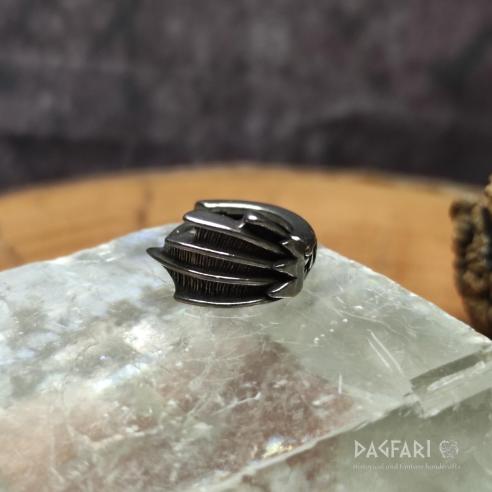 DRACHENFLÜGEL Ohrringe - Verschlussring, Fledermaus, Drachenmotiv