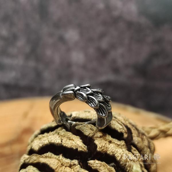 Ohrringe DRACHEN SKALEN - schwarzer UNISEX Ring