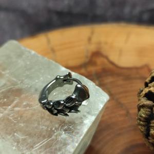 Earrings DRAGON SCALES - black UNISEX ring 2