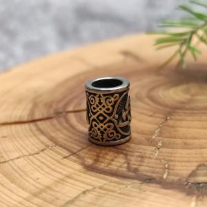 CELTIC TRIQUETRA - steel bead for beard and hair, CELTIC KNOT 2