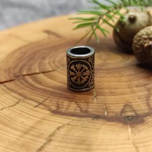 VEGVÍSIR - steel bead for beard and hair, VIKING KOMPAS