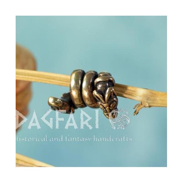 Perle für Bart und Haare - Drachen - Bronze