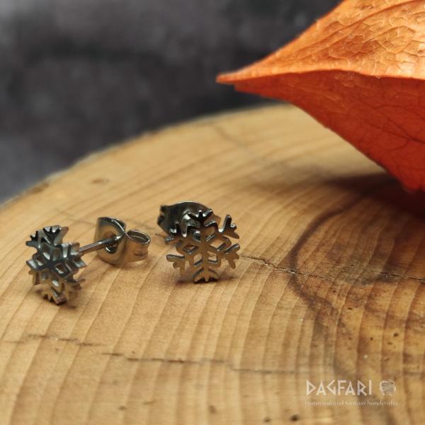 SCHNEEFLOCKE - einfache frostig Ohrringe für Freude