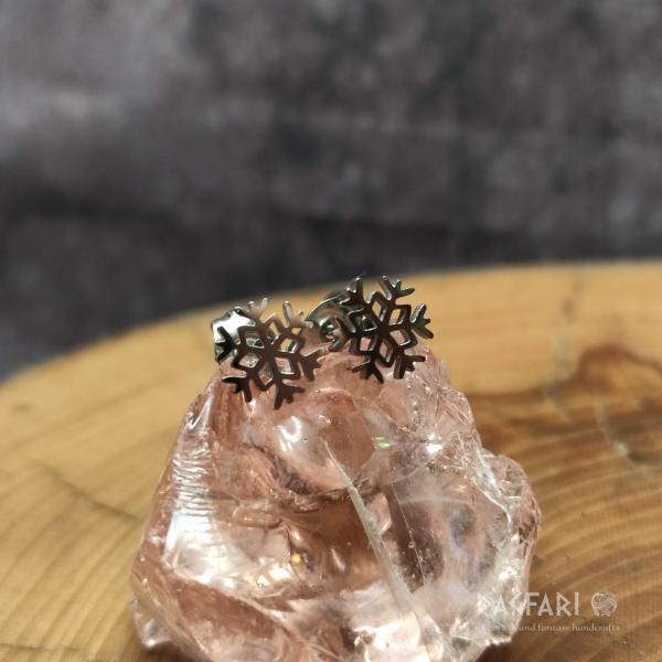 SCHNEEFLOCKE - einfache frostig Ohrringe für Freude