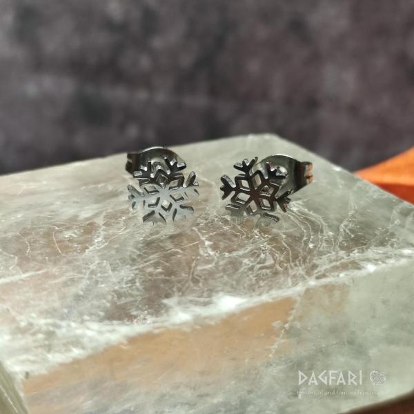 SCHNEEFLOCKE - einfache frostig Ohrringe für Freude