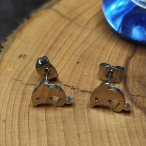 Pecky DELFÍNEK - jednoduché nerezové náušnice pro radost 2