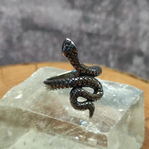 Ring MAMBA - stainless steel ring with snake
