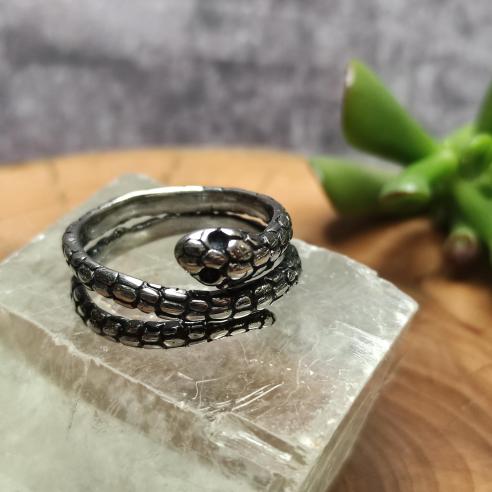 Steel ring Little SNAKE - guardian of secrets