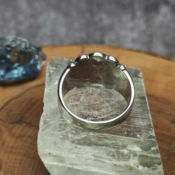 Ring Knight's COAT OF ARMS - decorated ring with cross