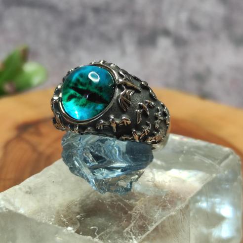 Ring CAT'S EYE and Bats - for magicians and witches