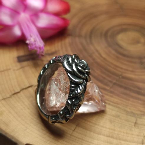 Steel ROSE - ring with the most beautiful flower