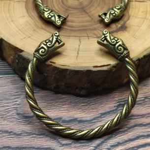 VIKING Vlčí náramek FENRIR - patina staromosaz