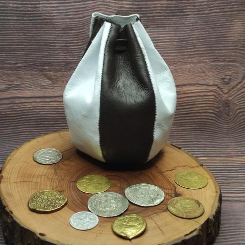 Leather BAG - pouch COLORFUL mix of colours