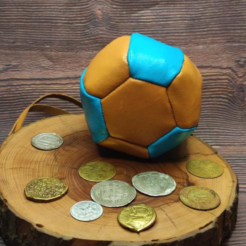 Leather BAG - pouch COLORFUL mix of colours