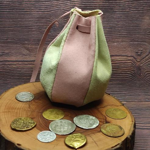 Leather BAG - pouch COLORFUL mix of colours