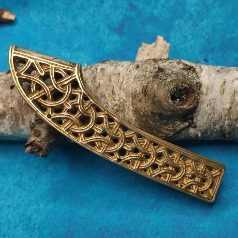 VIKING Replika prolamované kování z Birky, na pouzdro nože, seax