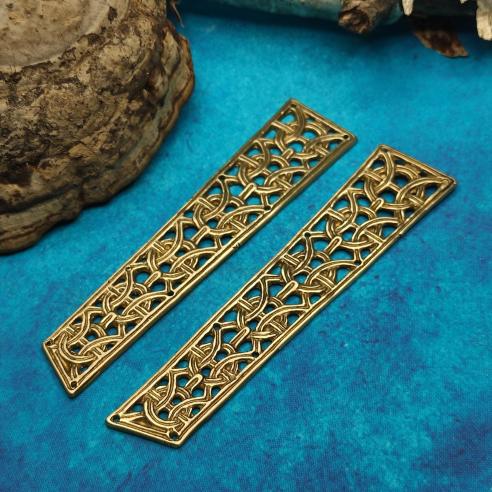 VIKING Replika prolamované kování z Birky, na pouzdro nože, seax