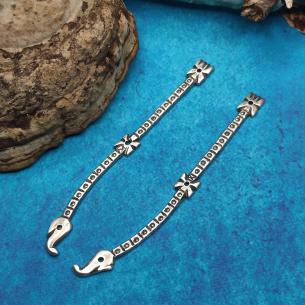 VIKING Replik-Beschläge Messerscheide, Seax, Kałdus, Poland, versilbert