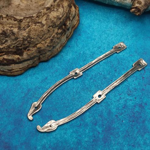 VIKING Replica knife scabbard fitting, seax, Kałdus, Poland, silver plated