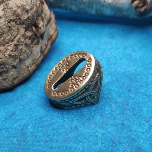 VIKING TRIQUETRA Knife handle decoration - larger, brass