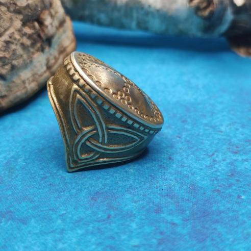 VIKING TRIQUETRA Knife handle decoration - larger, brass
