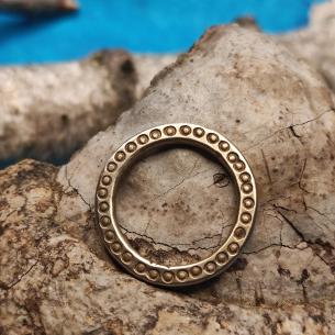 COMPONENT Early medieval decorative ring with pattern - replica