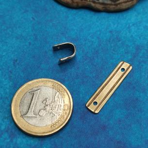 COMPONENT Brass decorated slat - decorative leather edges 2