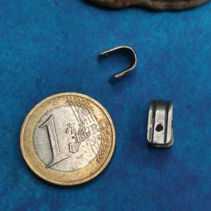 COMPONENT Silver plated decorative sheet - for edges of leather and pendants 2