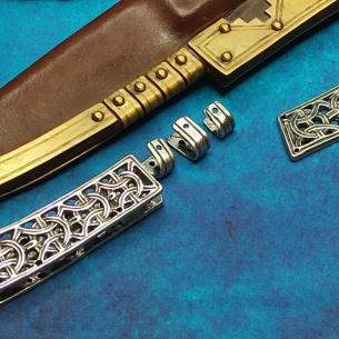 KOMPONENT Postříbřená lamelka - na okraje kůže i přívěsky