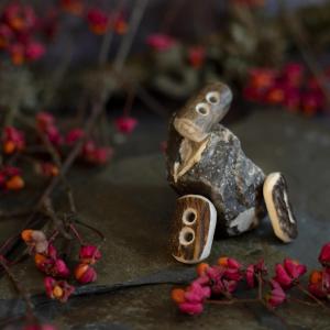 CERVUS - Oválný knoflík z jeleního parohu, ruční práce 2