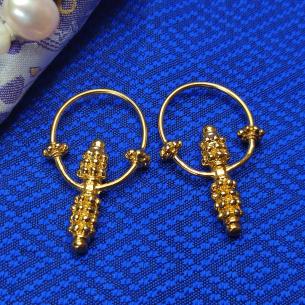 VLASTA - Velkomoravské hrozníčkové záušnice - zlacená replika slovanské náušnice, Staré Město