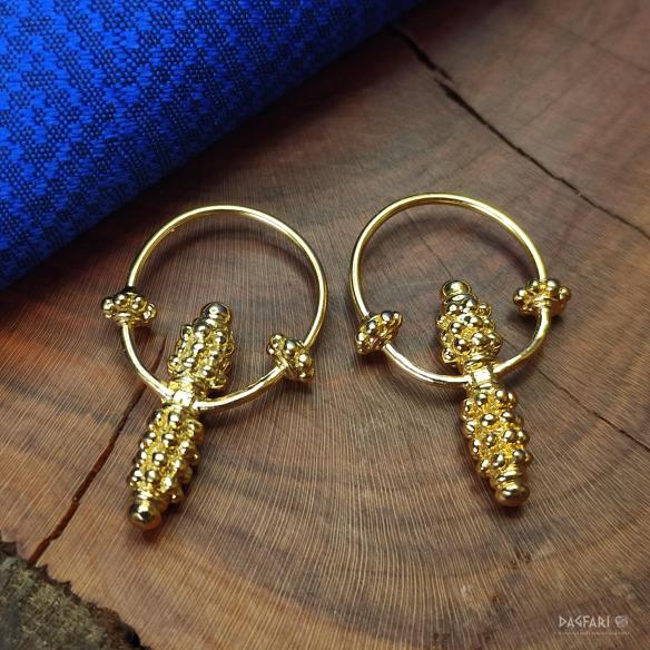 VLASTA - Great Moravian earring - gilded replica of Slavic earring, Old Town