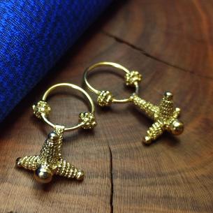 DANICA - Great Moravian earring - gold plated replica of Slavic earring, Uherské Hradiště, Staré Město 2