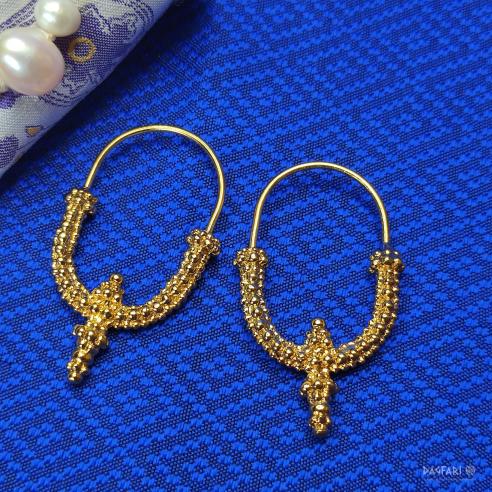LIDMILA - Gold-plated Great Moravian earring - replica of Slavic earring from Mikulčice